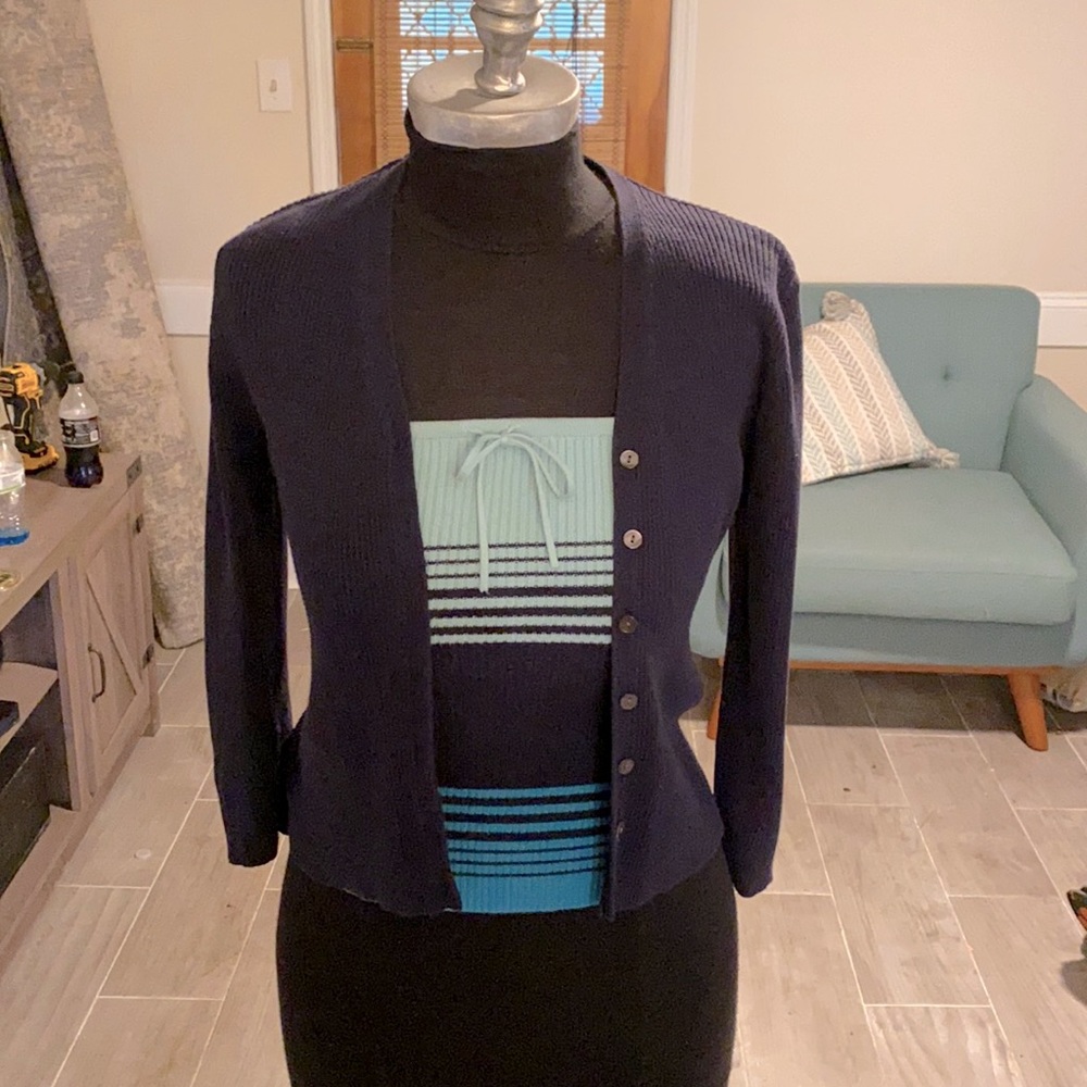 Classic The Limited sz med cardigan and strapless